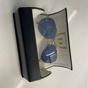 Dita flight 004 Polaroid titanium 12k gold plated sunglasses with case